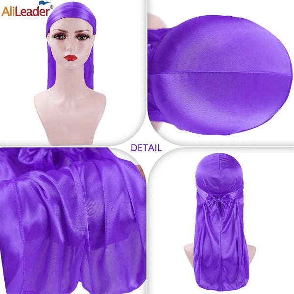 Trendy Silky Durags With Extra Long Tail