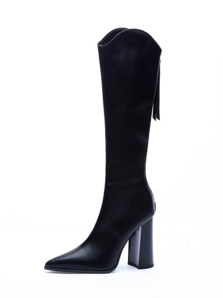 Trendy Pointed Long High Heel Boots