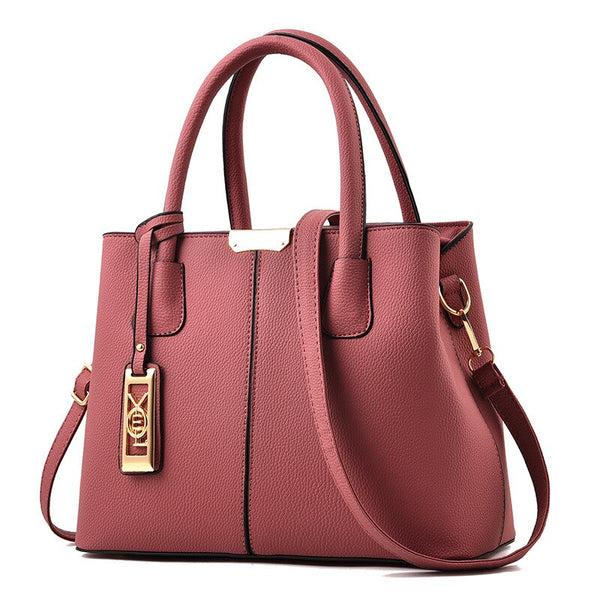 Trendy Large Solid Color Crossbody Handbag