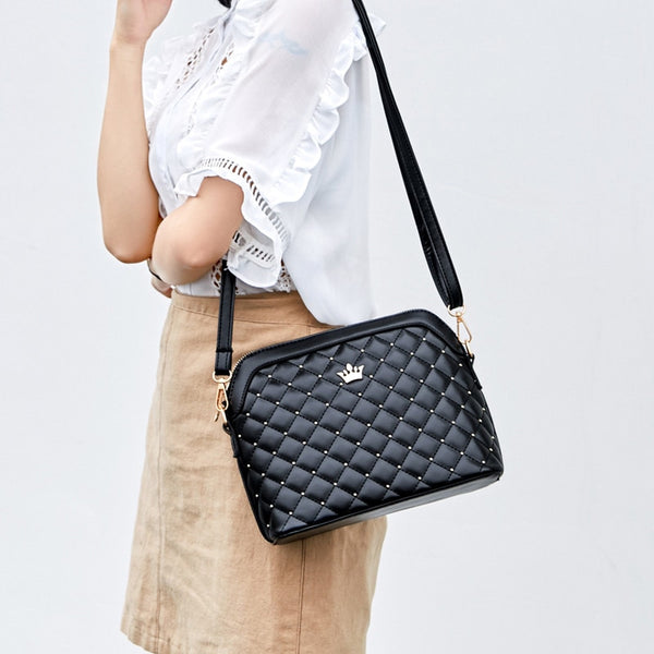 Trendy Fashionable Rivet Crossbody Handbag