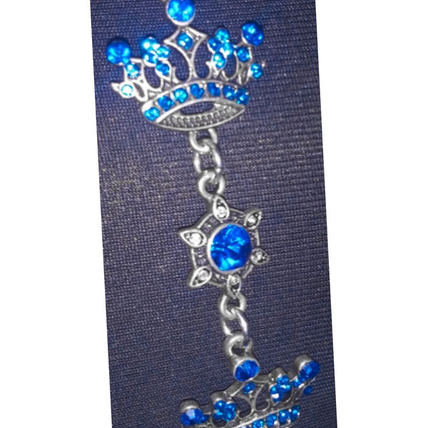 Trendy Royal Queen Blue Necklace Set.