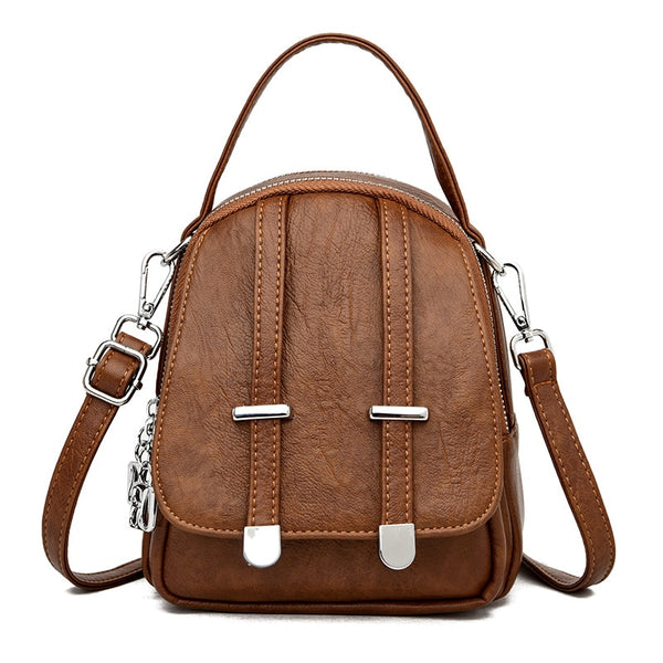 Trendy Casual Tote Leather Crossbody Handbag