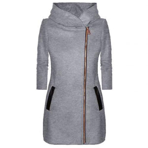 Trendy Long Sleeve Fashion Hooded Coat