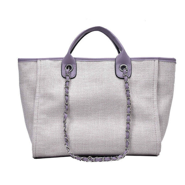 Trendy Large Cotton Fabric Handbag