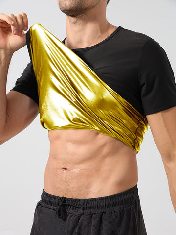 Trendy Sauna Short Sleeve Sweat Shirt