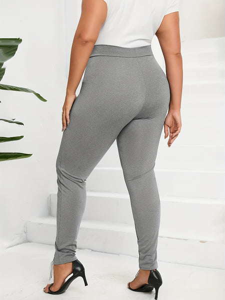 Trendy High Waist Lace Up Jegings