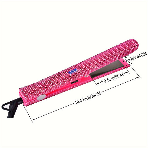 Trendy Glitter Design  2 -in-1 Hair Curler Flat Irion