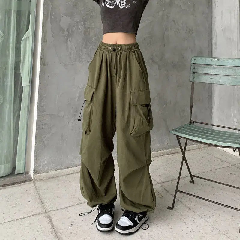 Trendy Casual Low Waist Baggy Cargo Joggers