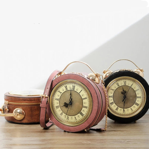 Trendy Clock Inspired Chain Crossbody Handbag