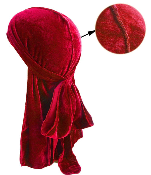 Trendy Suede Durag Turban Hair Scarf
