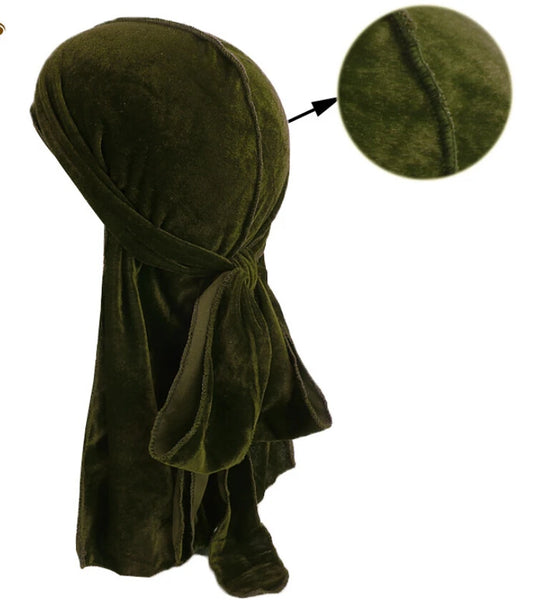 Trendy Suede Durag Turban Hair Scarf