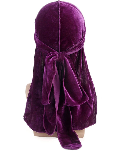Trendy Suede Durag Turban Hair Scarf
