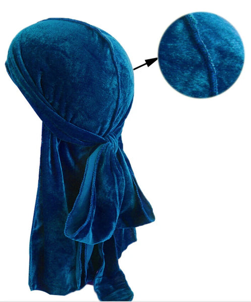 Trendy Suede Durag Turban Hair Scarf