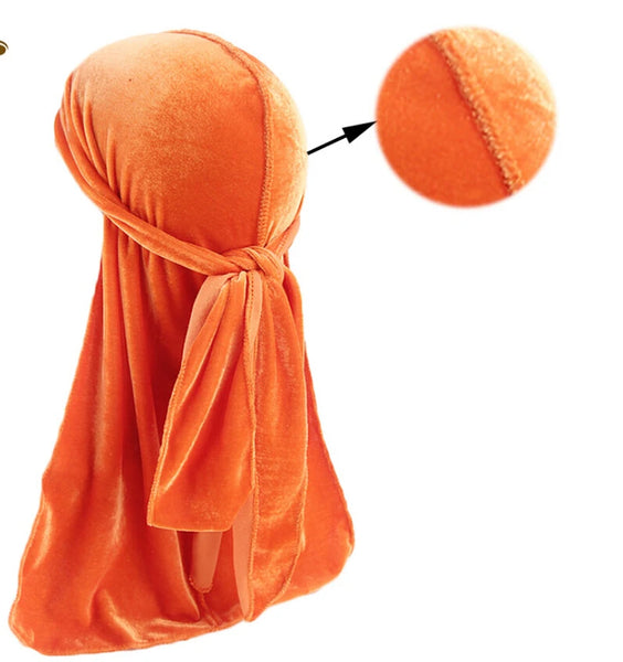 Trendy Suede Durag Turban Hair Scarf