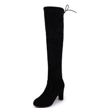 Trendy Thigh High Faux Suede Leather  Over The Knee Boots