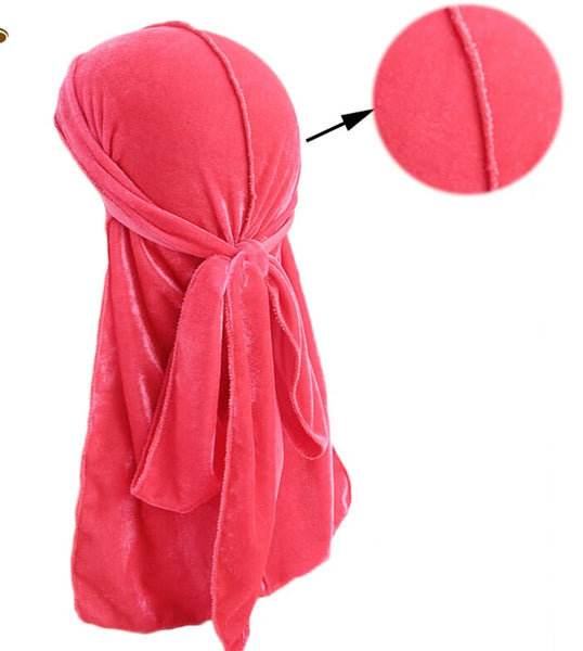 Trendy Suede Durag Turban Hair Scarf