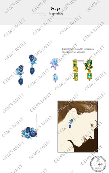 GEM'S BALLET Natural Mystic Quartz Topaz Rings Fine Jewelry 925 Sterling Silver Gemstone Candy Ring for Women Bijoux