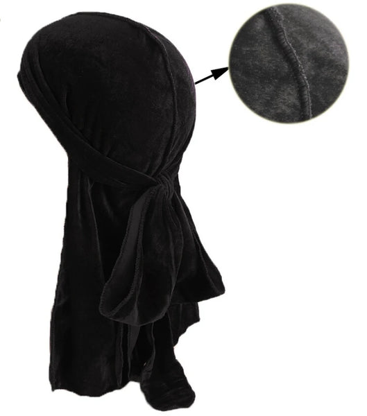 Trendy Suede Durag Turban Hair Scarf