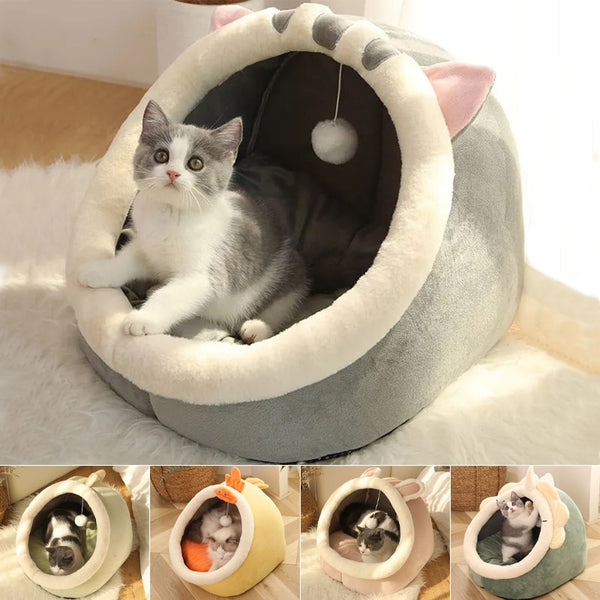 Trendy Cozy Washable Cat  Cave  Bed