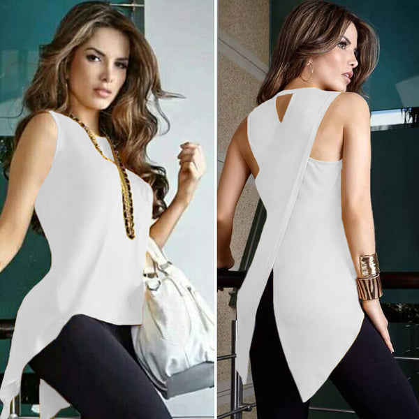 Trendy Crossback Casual Blouses
