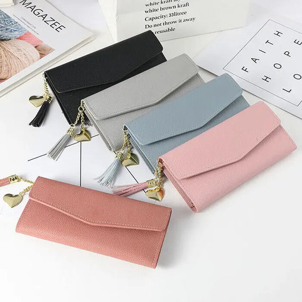 Trendy Fold Wallet With Coin Pocket And Tassle