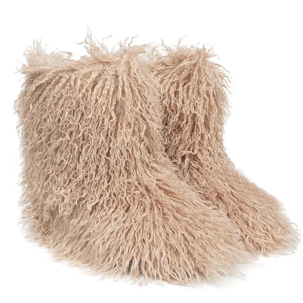 Trendy Teddy Bear Faux Wool Boots