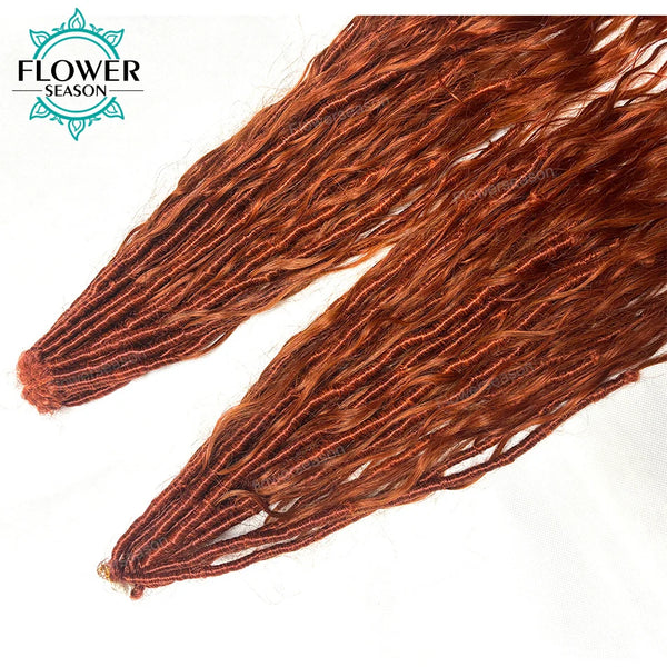 Trendy Ginger Crochet Boho Human Body Wave Locs