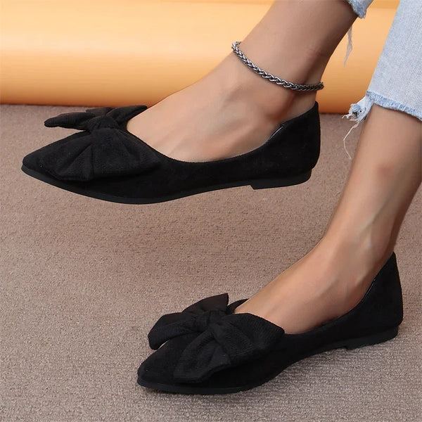 Trendy Casual Flat Bottom Bow Shoes