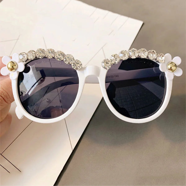 Charming Flower Fashion Cat Eye Sunglasses Women Oculos Vintage Cat Eyes Glasses Brand Designer Men Eyeglasses Shades UV400 O259