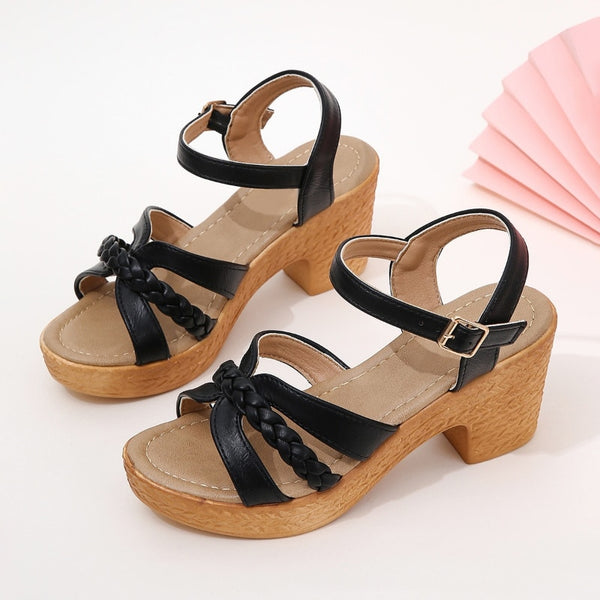 Trendy Open Toe Platform Sandals With Straps