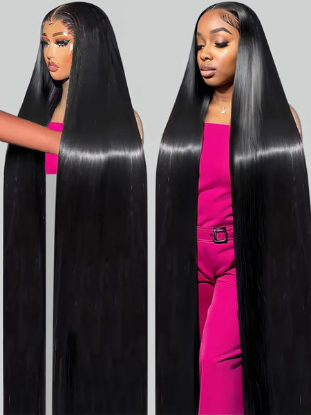 Trendy Human Egyptian Goddess Bone Straight Lace Wig