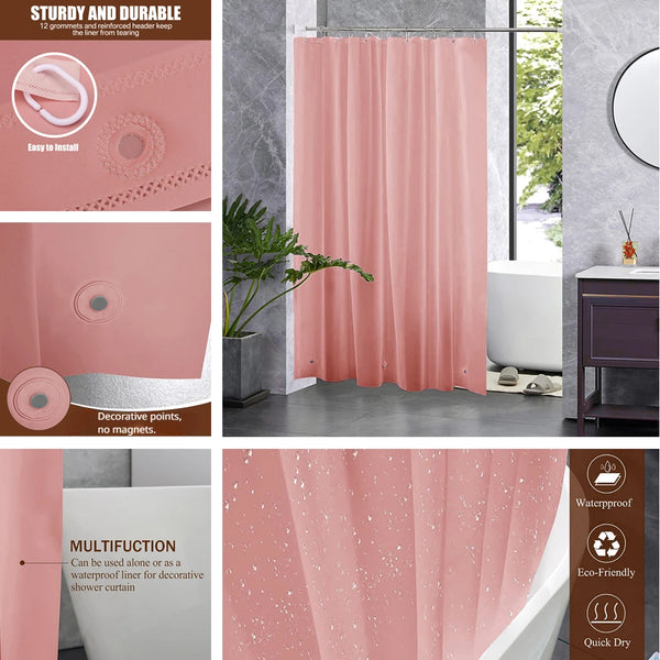 Trendy Waterproof Bath Curtains With Hook