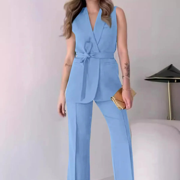 Trendy Two Piece Vest With Business Casual Pants