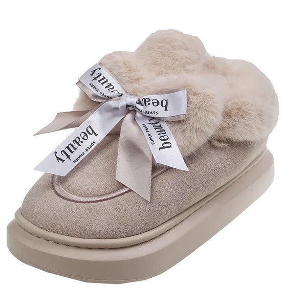 Trendy Velvet Cotton Bow Snowboots - TrendsetterbyTracy Boutique