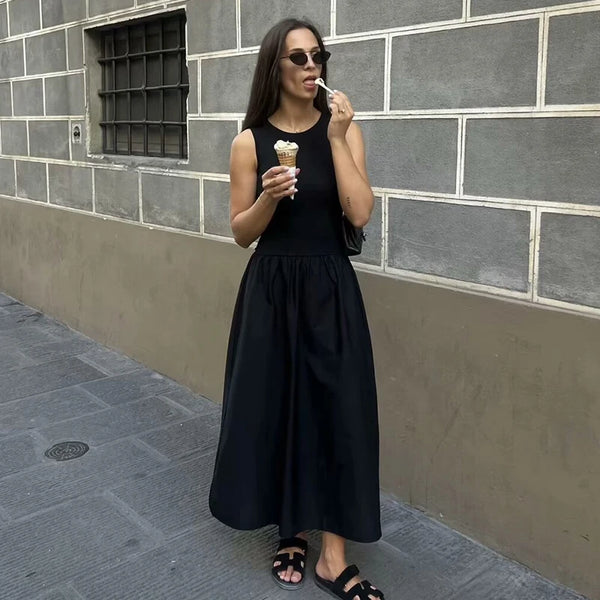 rendy Casual Long Chic Tank Maxi Dress