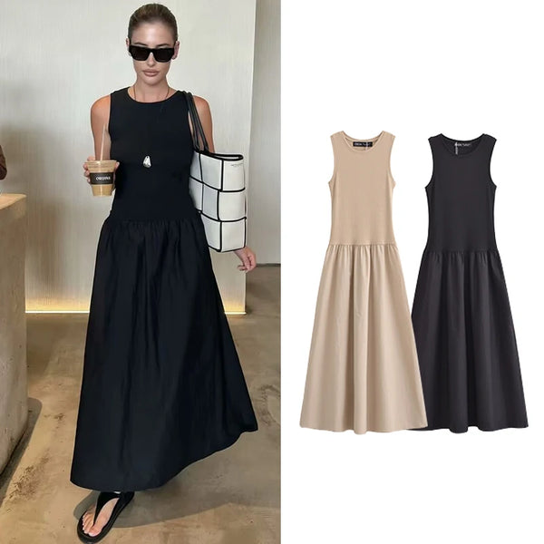 rendy Casual Long Chic Tank Maxi Dress