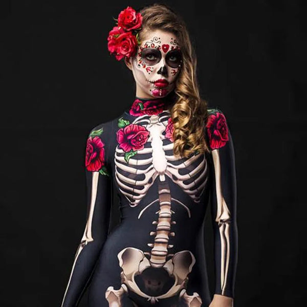 Trendy Rose Skeleton Halloween Costume