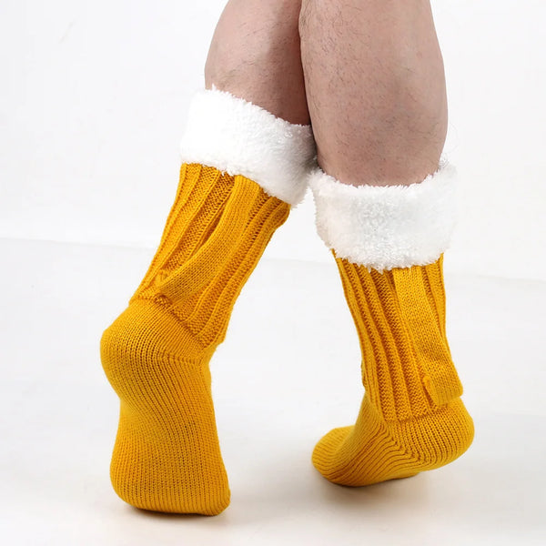 Trendy Beer Inspired Mug Knitted Socks