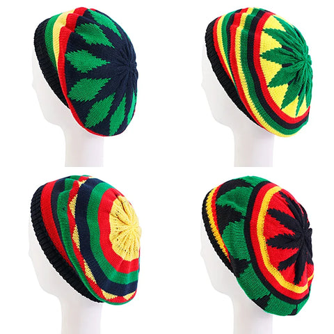 Trendy Multi-colour Striped Bob Marley Inspired Hat