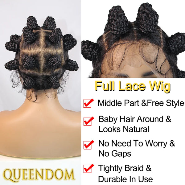 Trendy Bantu Knotless Heat Resistant Full Lace Braided Wig