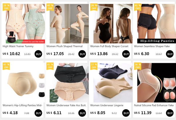 Trendy Seamless Buttocks Lifting Panties With Hip Pads