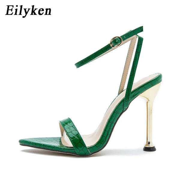Trendy Narrow Band Straps High Heel Sandals