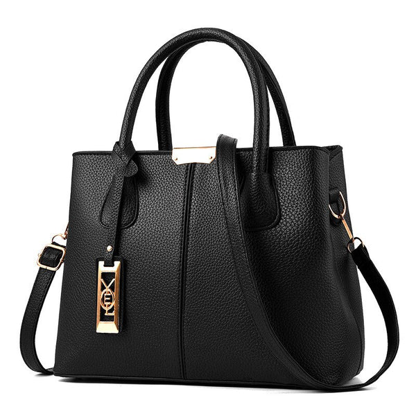 Trendy Large Solid Color Crossbody Handbag