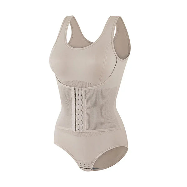 Trendy Bodysuit Shapewear With Zipper Belt