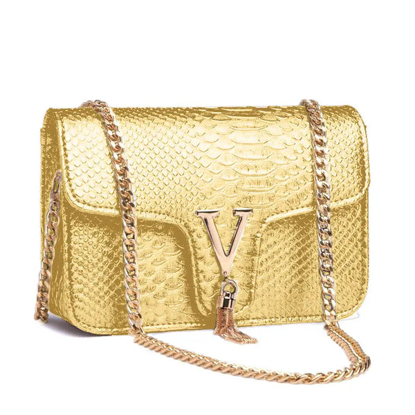 Trendy Crocodile Inspired Handbag Purse