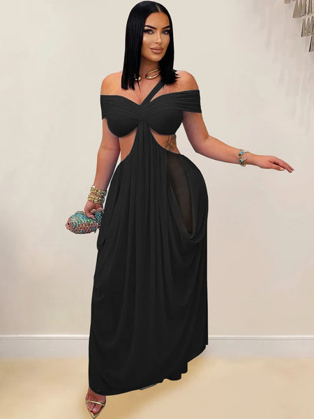 Trendy Layered Hollow Out Ribbon Inspired Dress