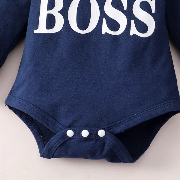 Trendy 0-24 Months  2PCS Letter print Long Sleeve Hoodie +Pants Set