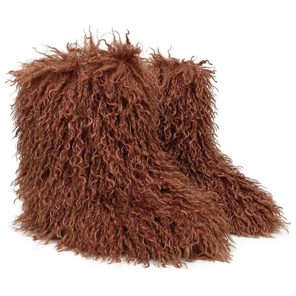 Trendy Teddy Bear Faux Wool Boots