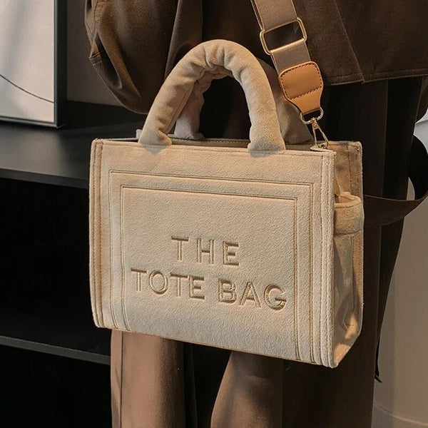 Trendy Square Tote Letter Print Crossbody Handbags