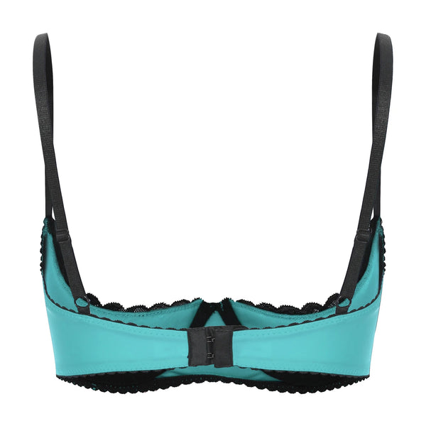 Trendy Adjustable Bow Lace Push Up Balconette Bra